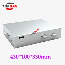 Tokban 4310L 430*100*330mm All Aluminum Preamplifier Chassis Enclosure HIFI Preamplifier DIy Amplifier Audio Case Shell