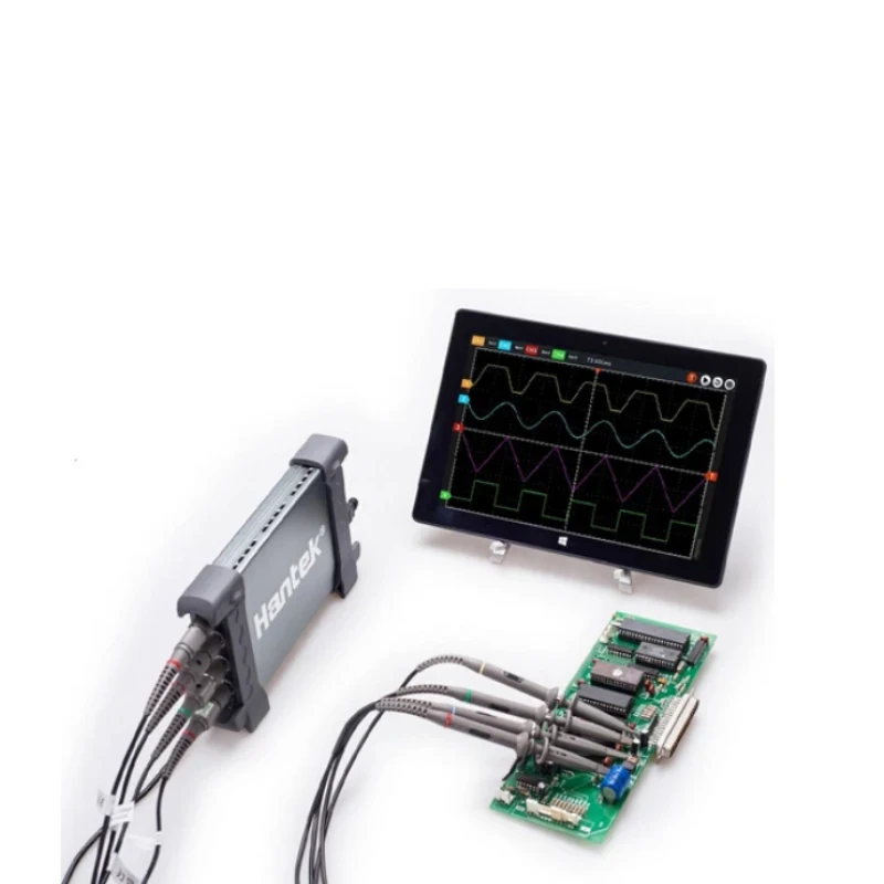 Hantek 6204BD Digital Oscilloscope Portable Oscillograph 200MHz 4 Channels Osciloscopio USB PC With 25MHz Signal Generator