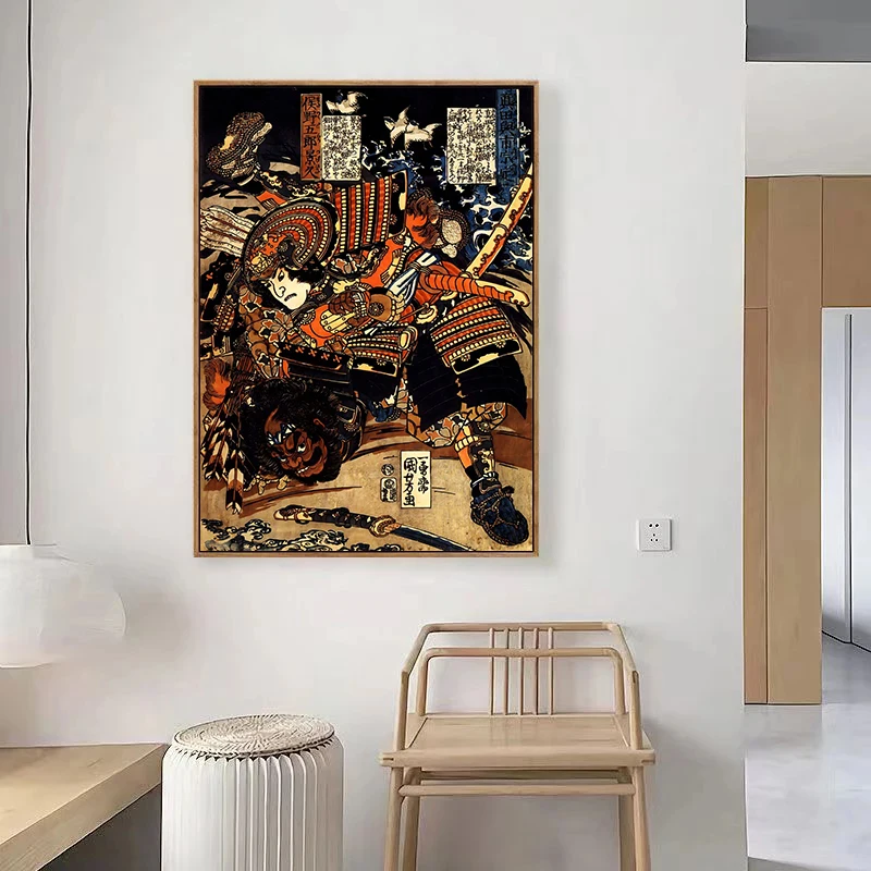 Ukiyoe Poster Japan Portrait HD Print Canvas Painting Japanese Retro Samurai Asian Warrior Wall Picture for Room Home Decor