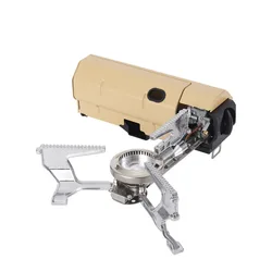 Réchaud à cassette portable pour camping, cuisinière à gaz pliante, randonnée en plein air, barbecue, cuisine de voyage, cuisinière grill, Eva à gaz, système de chauffage, 2600W
