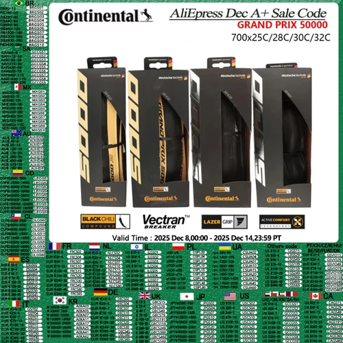 Neumático Continental Gp5000 Grand Prix Gp 5000 700C 700x25c 700x23c 700x28c 700x32c neumático negro bicicleta de carretera plegable 1 Uds