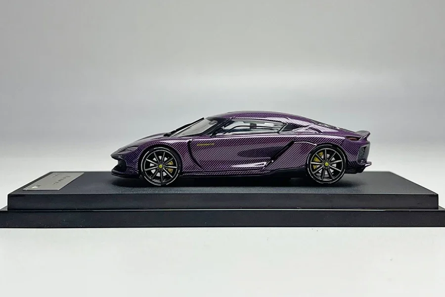 Jec x Master 1:64 Gemera Full Carbon Purple Diecast Model Car