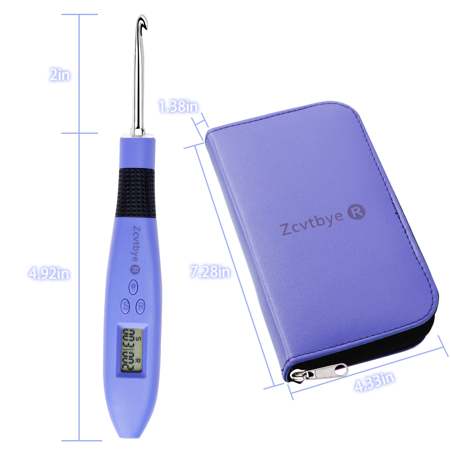 Zestaw 12 sztuk podświetlanych szydełko z ergonomicznym zestawem szydełka z metalową wymienną głowicą narzędzie do majsterkowania dla początkujących