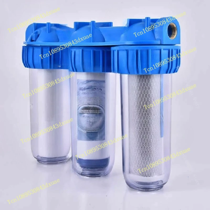 10 Inch 3 Stage Whole House Water Filter Transparent Filter Housing Pre Water Purifier System for Kitchen