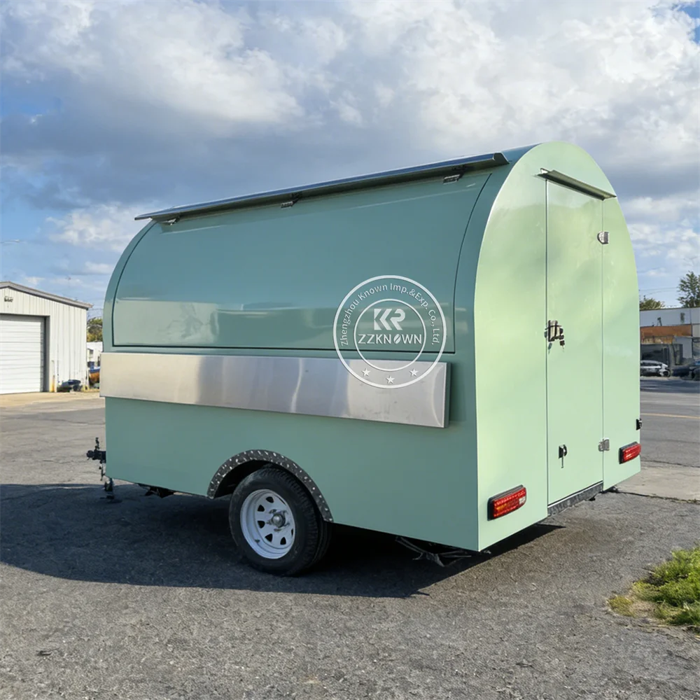 شاحنة طعام متنقلة فاخرة معدات مطبخ المطاعم بالكامل شاحنة مشروبات تقديم الطعام عربة هوت دوج مقطورة طعام للشواء للبيع