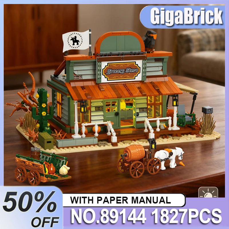 

Новый JIESTAR 89144 MOC Street View Вестерн Бакалея Строительные блоки Кирпичи Модель Строительство DIY Игрушки для детей Рождественский подарочный набор
