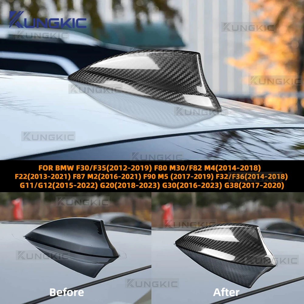 Carbon Fiber Shark Fin Antenna Cover For BMW 3 Series 5 Series 7 Series 4 Series 2 Series Easy Installation Sporty Styling BMW