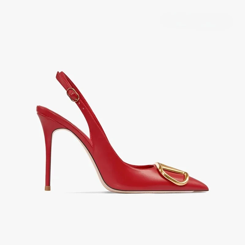 Fahion Slingback Black Comfortable Women Summer Shoes Very High Heel Sandals 2026 Trend for Wedding Party Dress