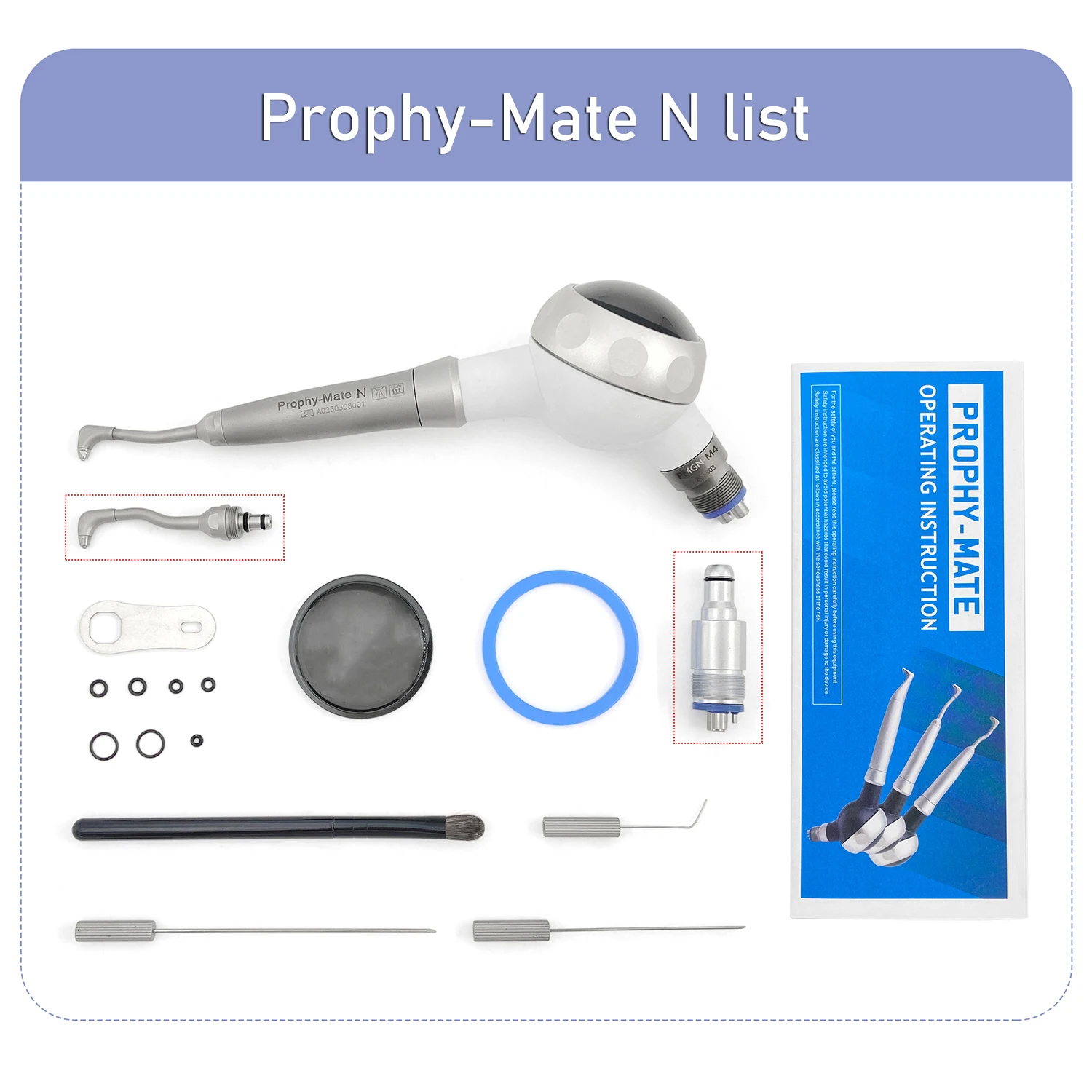 Dental Air Polisher Hygiene Air Prophy Jet Teeth Polishing Handpiece Mate Flow 4 Hole NSK PTL Quick Connect Airflow Dentist Tool