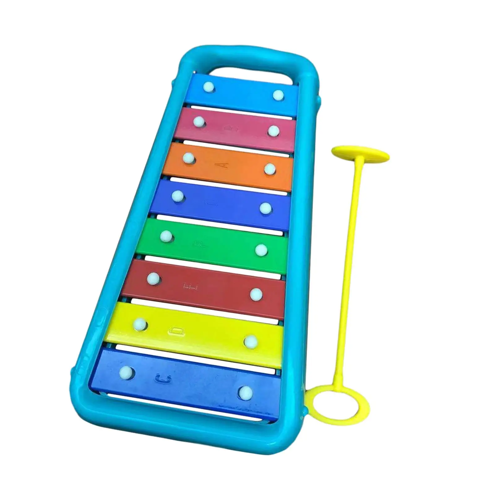 Xilofone com estojo colorido brinquedo musical educacional melhorando a coordenação olho-mão 8 notas xilofone glockenspiel cromático