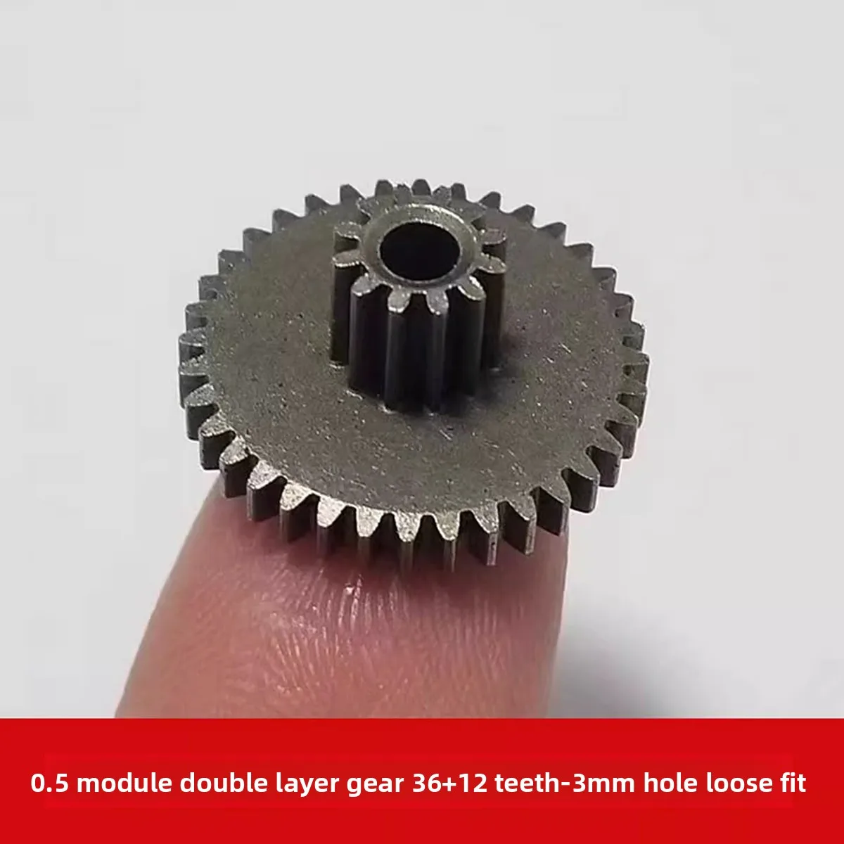 Guangluo 0.5 Modulus Powder Metallurgy Double Layered Gear 36+12 Teeth 3mm Hole Metal Gear