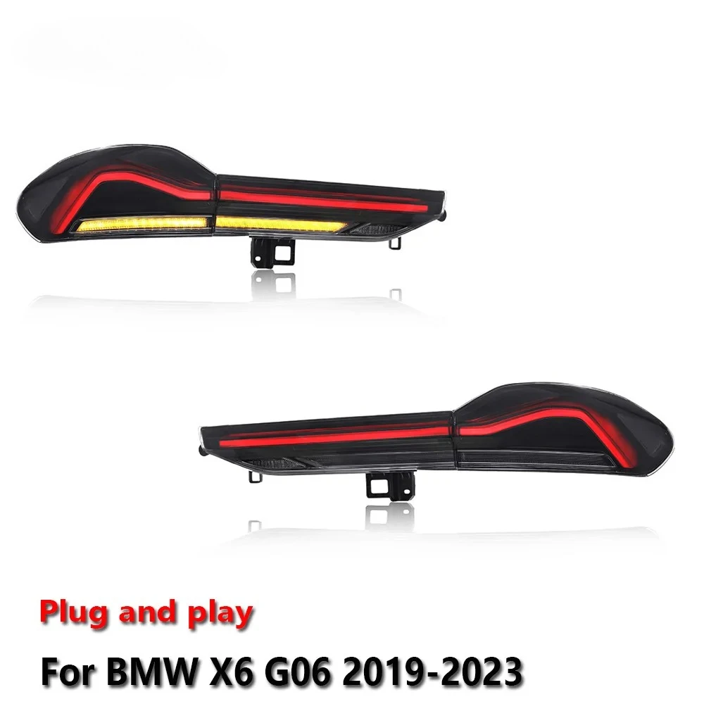 

Car LED Auto Tail Light Accessories For BMW X6 G06 2019-2023 Auto Rear Fog DRL Brake Turn Signal Lamp Plug and Play