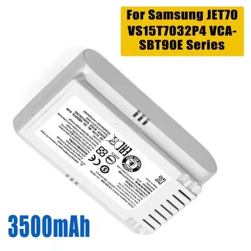 

Новая аккумуляторная батарея 5000 мАч с увеличенным временем работы, совместимая с пылесосом Samsung Jet 70 VS15T7032P4 VCA-SBT90E