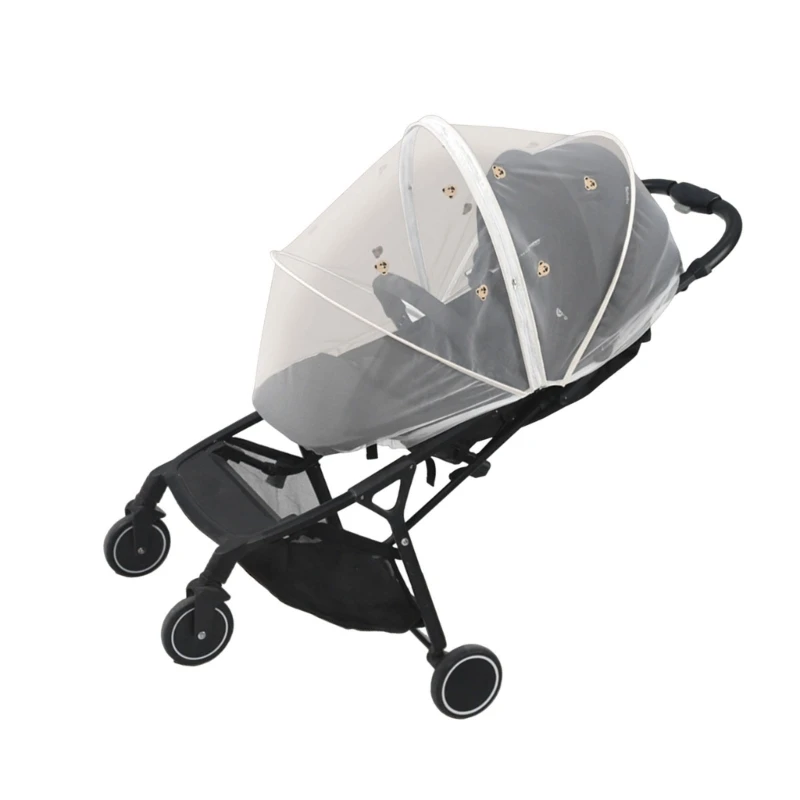 Full Coverage Strollers Covering Net Soft & Breathable Netting Cover Cart Case for Baby Pram Enjoy Peaceful Outings W3JF