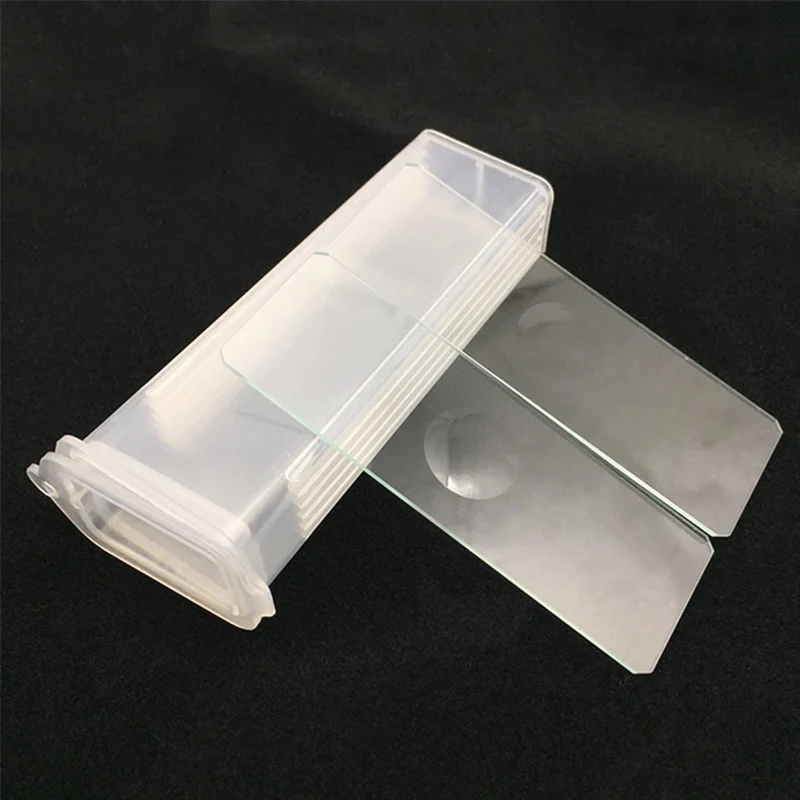 Single Two Concave Slide 7103 Frosted Edge Lmicroscope Blank Glass Slide for Medical School Educational 25.4x76.2mm 1\