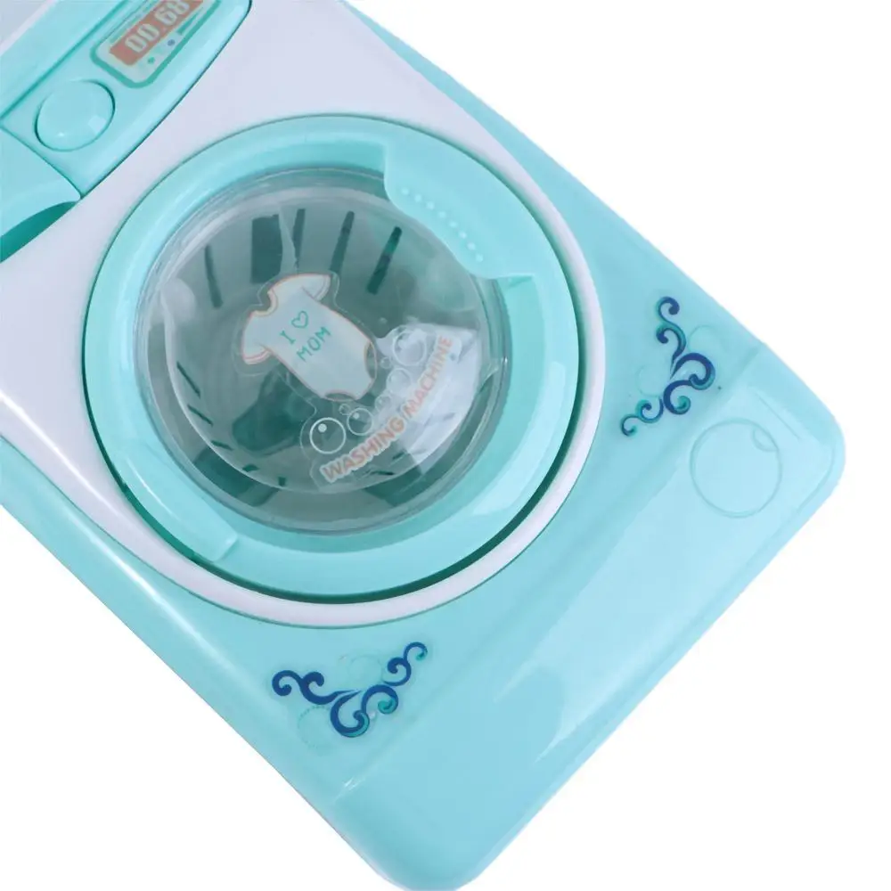 Play  Makeup Brush Cleaner Mini Furniture Simulation Washing Machine  Mini Electric Washing Machine Filling Water