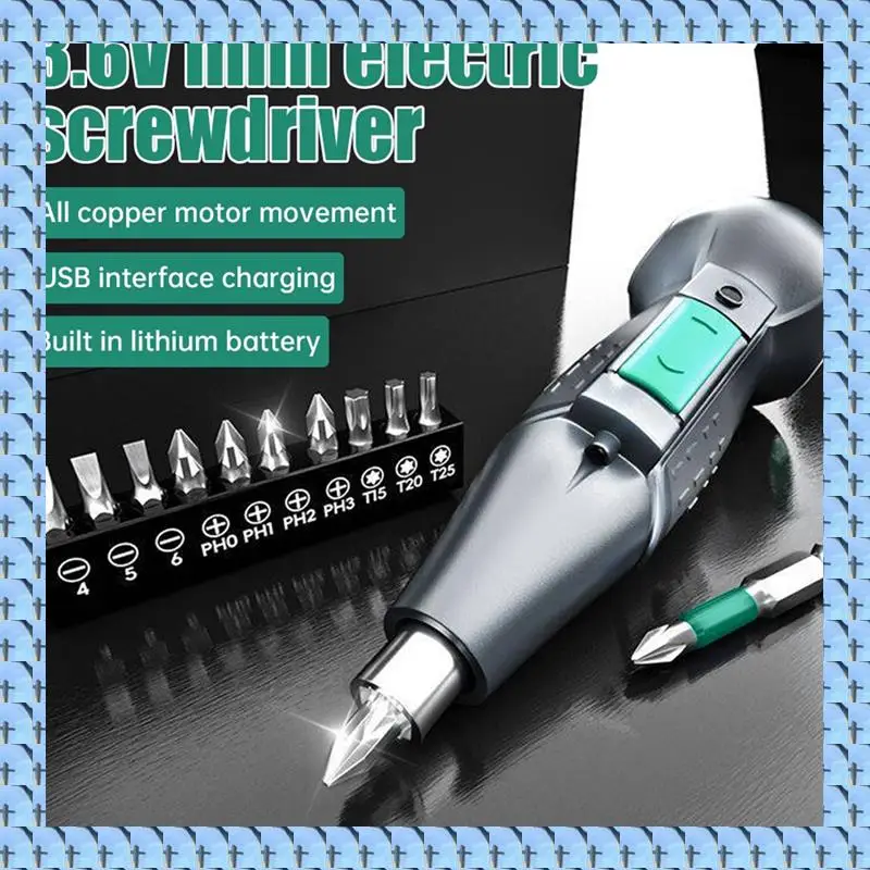 

NOCM Cordless Household Screwdriver Set Motor Copper Movement Screwdriver Set Can Be Hung LED Lighting, Precise Disassembly At N