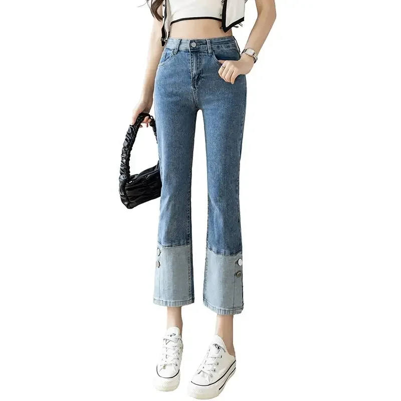 

Women's Jeans Female Stretch Loosefit Cowboy Pants Korean Popular Clothes South Korea 90s Vibrant Fashion Original Trousers