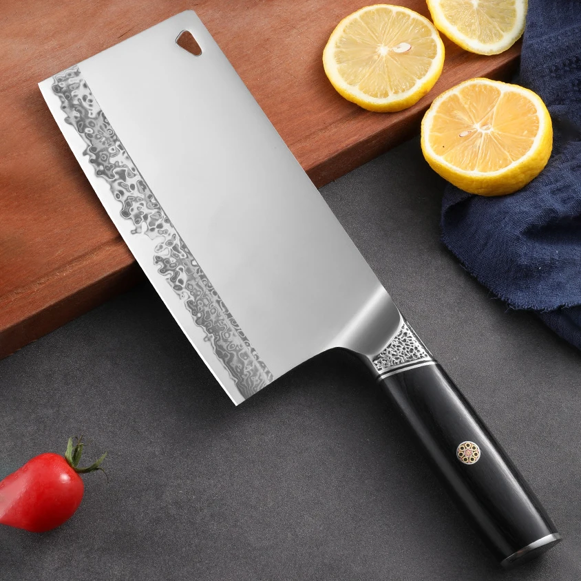 

7.3 Inch Slicing Knife Welding 67-layers Damascus Steel Blade Wood Handle Chef Cleaver Meat Cutting Vegetables Kitchen Knives
