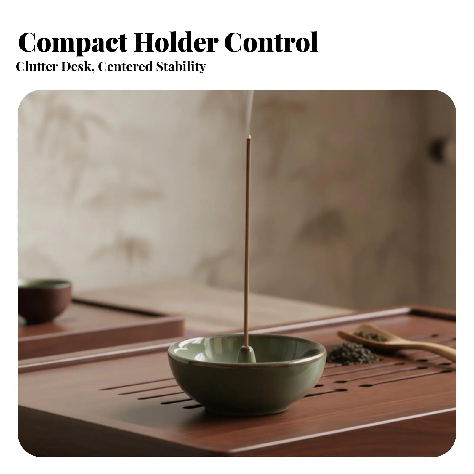 Elegant Round Ceramic Aroma Burner Incense Stick Holder for Rods Minimalist Design for Calm Nights and Mindfulness