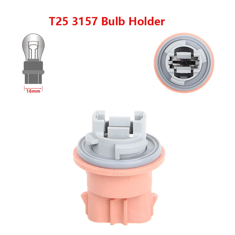 1x Car Light Socket For Ford F-150 F-250 F-350 F-450 F-550 Lincoln T25 3157 Bulb Holder Base Accessories