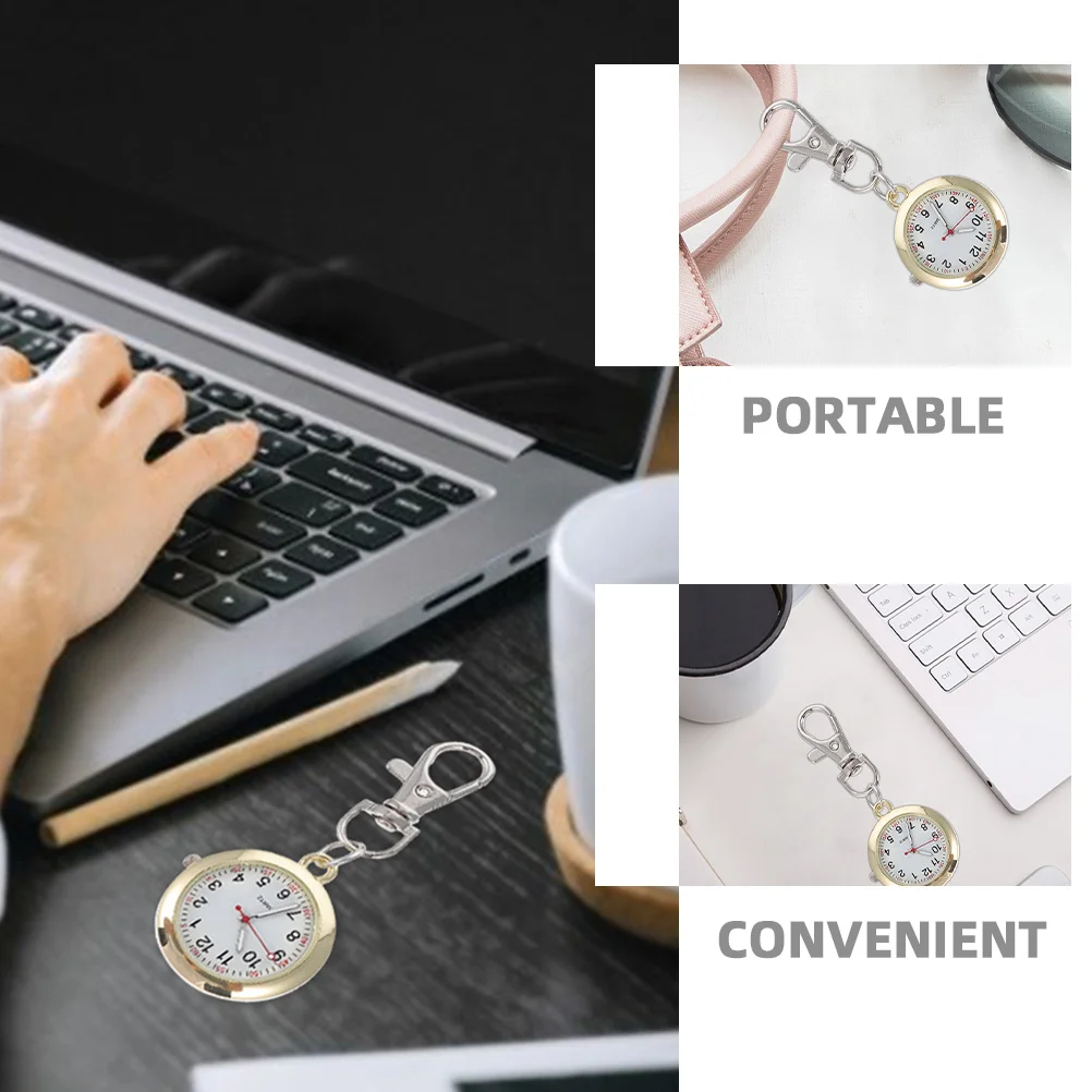 2 قطعة ساعة جيب ممرضة خمر كوارتز صغيرة التصميم الكلاسيكي المحمولة الطبية ساعة كبيرة واضحة الهاتفي ساعة توقيت للرعاية الصحية