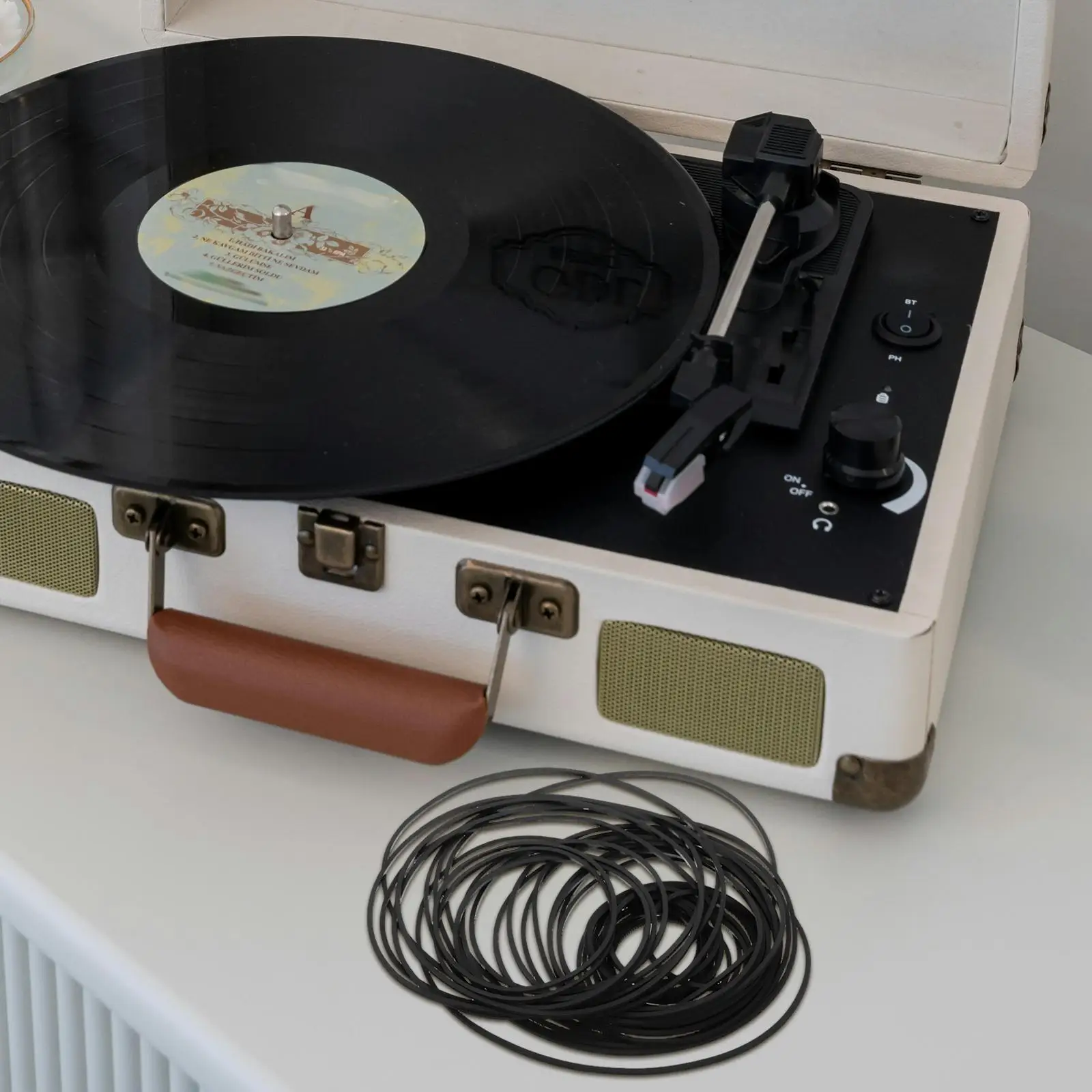 50 Pcs Tape Recorder Belt Mini Cassette Player Empty Suite Microcassette Tapes Belts Rubber Drive