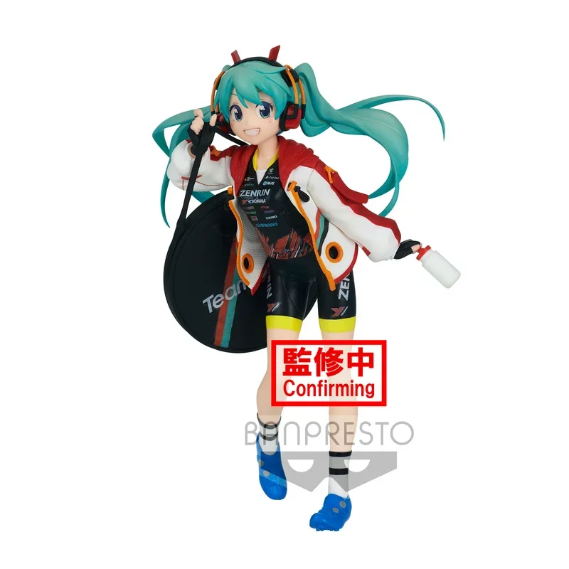 Bandai Genuine ESPRESTO Hatsune Miku Anime Figure Racing Miku Kawaii Action Figure Toys for Boys Girls Kids Gifts Ornaments