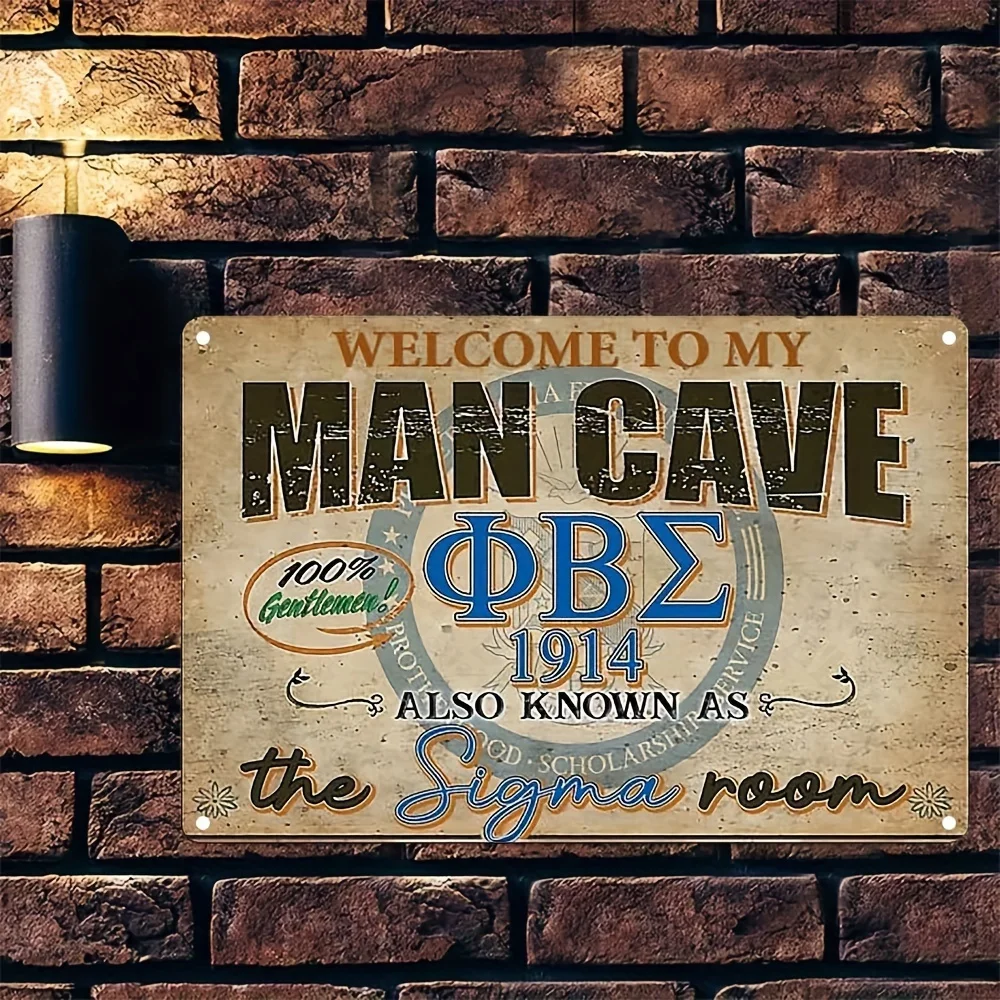 Phi Beta Sigma 1914 Iron Metal Sign Wall Decor for Man Cave Bar Fraternity House Rust Resistant Easy to Hang Collectible Sign