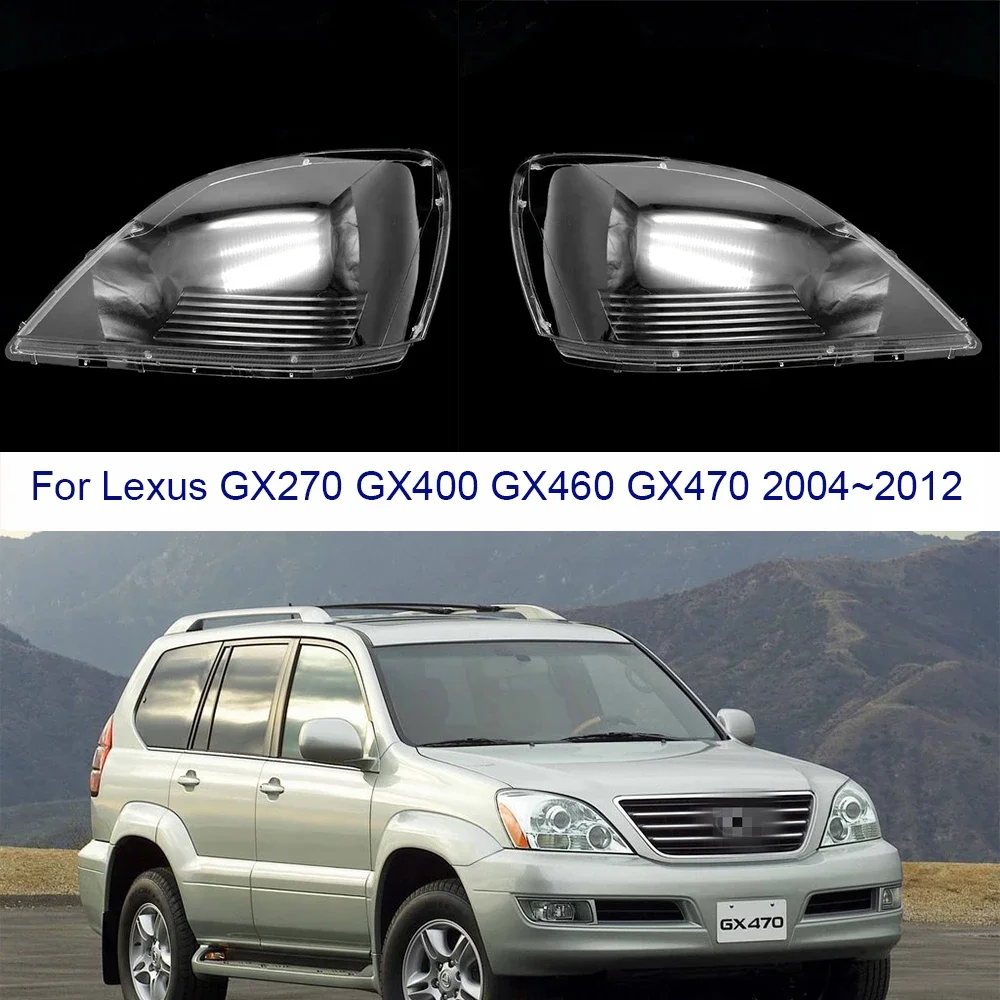 

Автомобильный абажур для налобного фонаря Lexus GX270 GX400 GX460 GX470 2004 ~ 2009, автомобильная фара, крышка объектива, стеклянная лампа, крышки