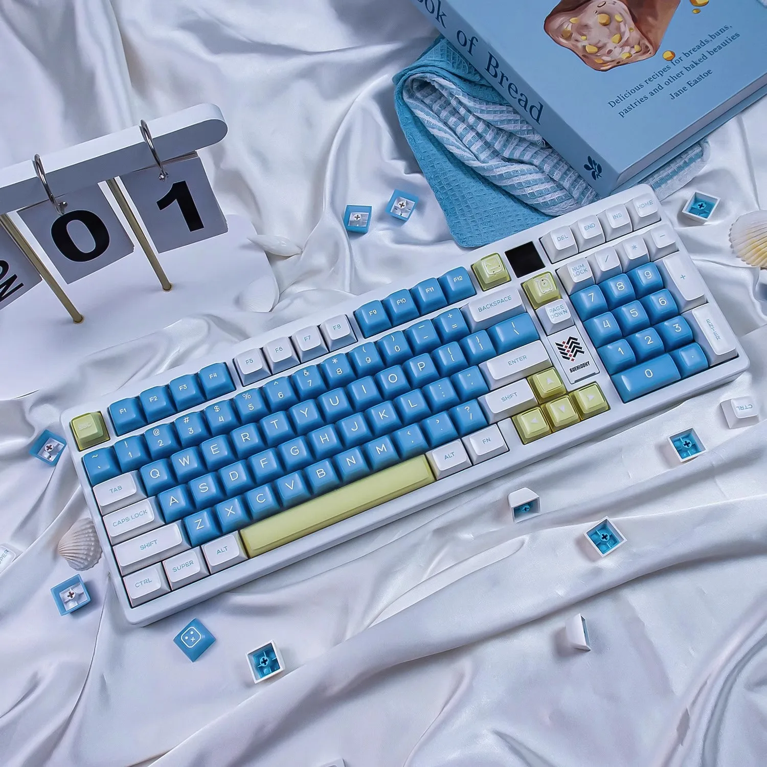 ملح البحر الآيس كريم PBT أغطية المفاتيح للوحة المفاتيح الميكانيكية SA الملف الشخصي Keycap مخصص لقطة مزدوجة 161 مفاتيح قبعات لمفاتيح MX #5