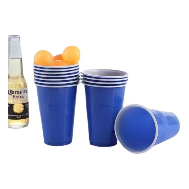 Blue Red 6 Combinations 12pcs Plastic Disposable Cup 12 Ball Beer Cup Pong Game Set Board Games Party Supplies for KTV Bar