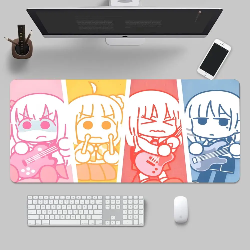 B-Bocchi the Rock! Mouse Pad Tapetes de Mesa Teclado, Borracha Kawai, Tapete de Mesa Antiderrapante, XXL90x40cm