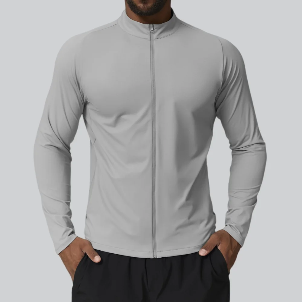 Men Sport T-shirts Hoodie Bodybuilding Running Shirts Long Sleeve Men Fitness Zipper Jacket Workout Tops Tee Training Sweatshirt