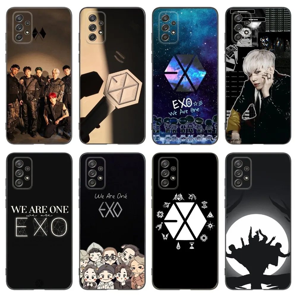 Korea Kpop-E-EXO Phone Case For Samsung Galaxy A13,A21s,A22,A31,A32,A52,A53,A71,A80,A91 Soft Black Phone Cover