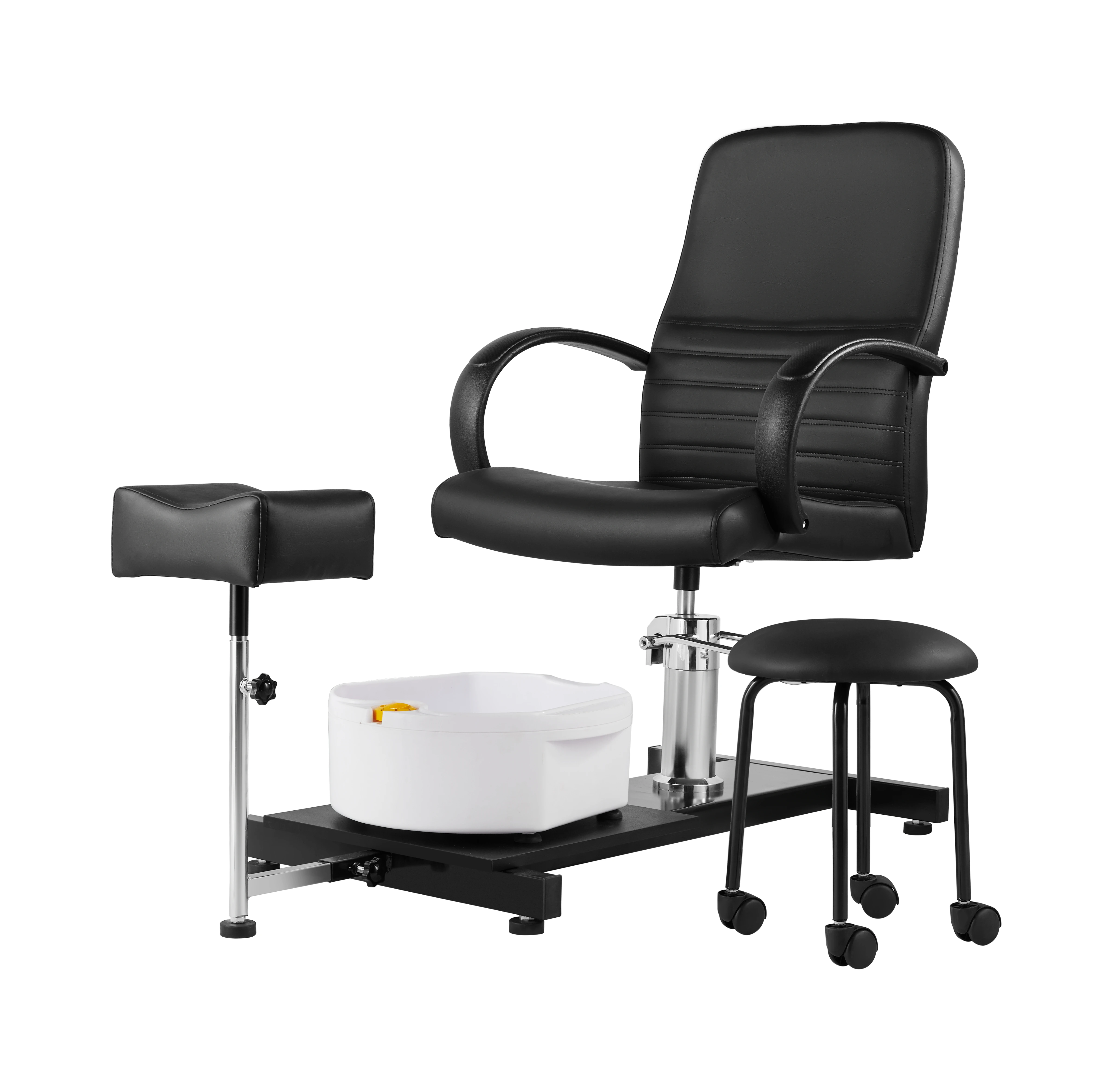 Black Luxury Salon Pedicure Chair with Durable Footrest and Armrest Wholesale Cross-Border Beauty Equipment
