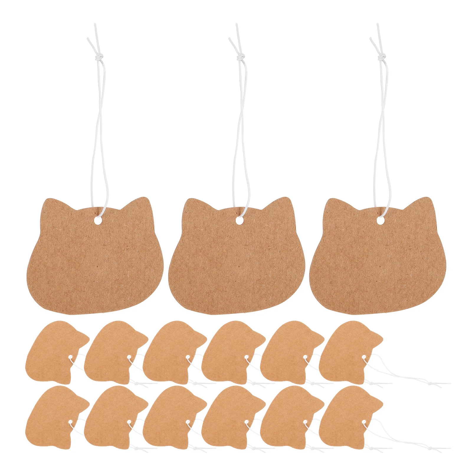 

100Pcs Elastic String Attached Price Tags Blank Writable for Retail Clothing and Luggage Price Tags Garment Tag