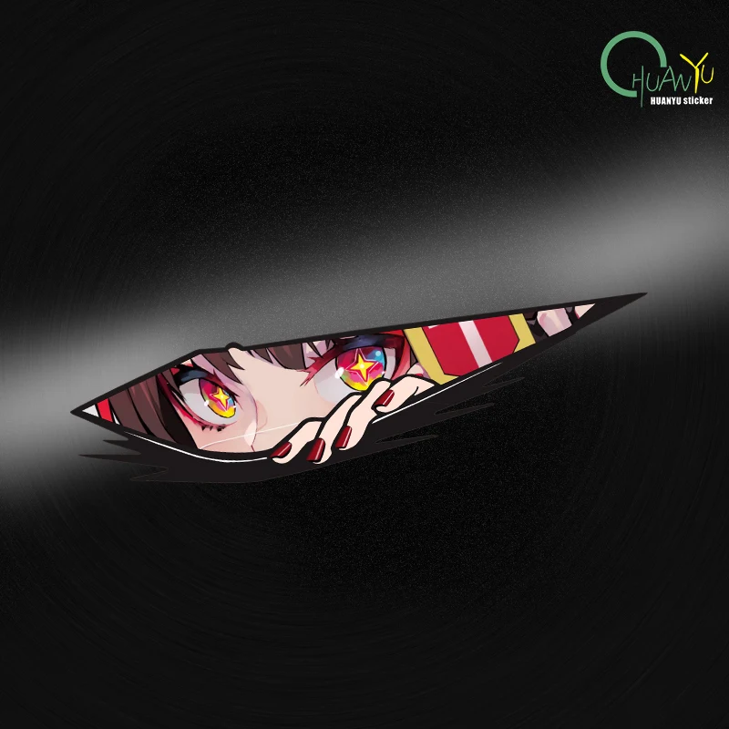 

Anime cartoon stickers look at JDM girl electric car motorcycle computer case waterproof 3D pain stickers