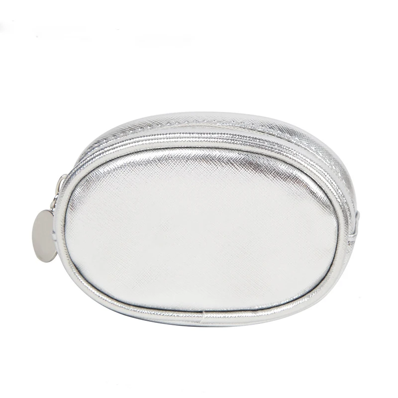 5pcs Coin Purses Women PU Silver Oval Shaped Ear Line Waterproof Protable Short Wallet