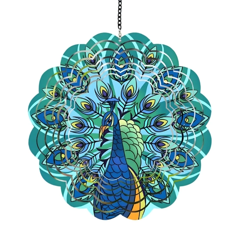 

Handmade Metal Wind Spinner Outdoor Garden Decoration Iron Hanging Ornament For Home Patios Family Christmas Gift
