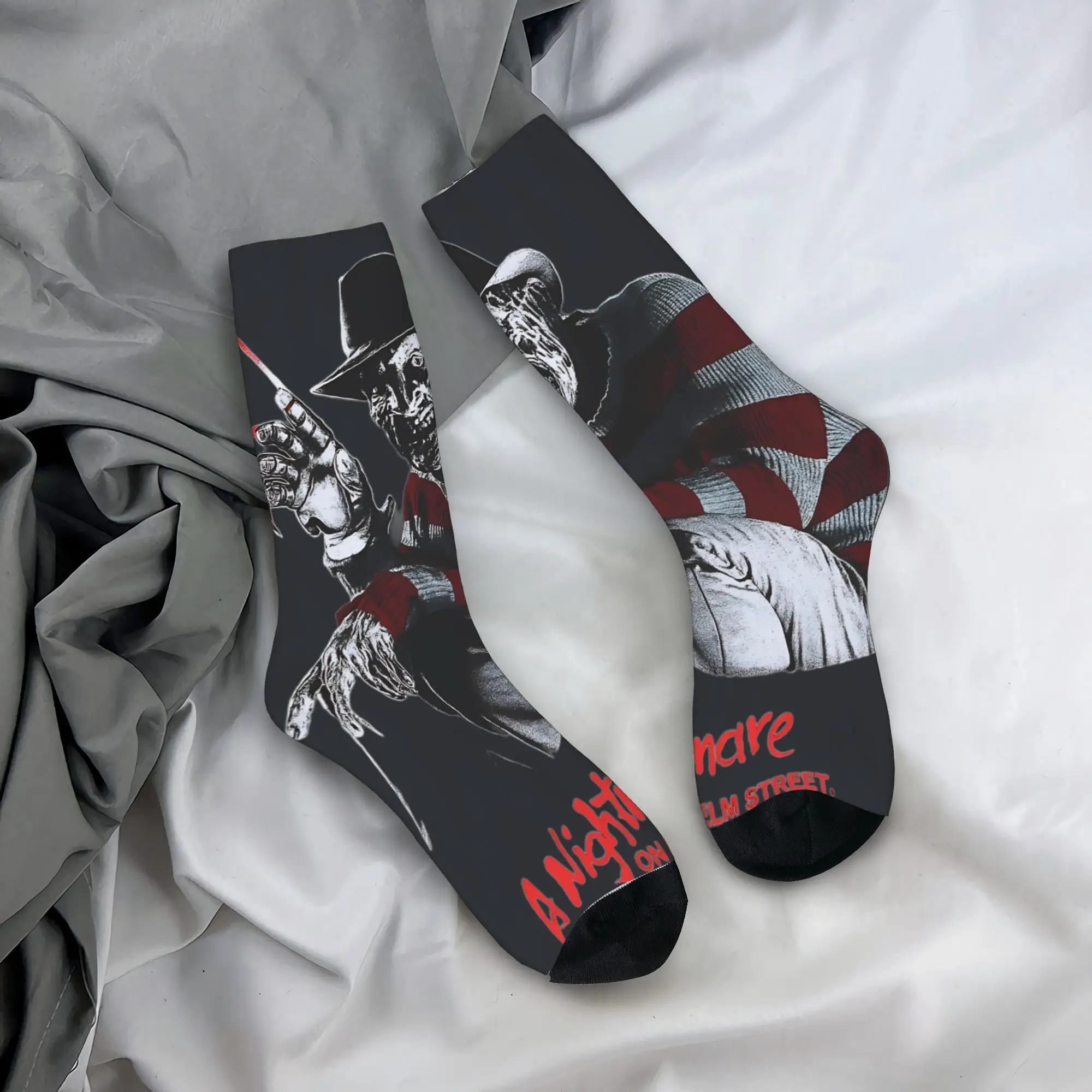 

Freddys Kruegers Socks Winter Stockings Funny Unisex Men Comfortable Socks Graphic Running Anti Slip Socks
