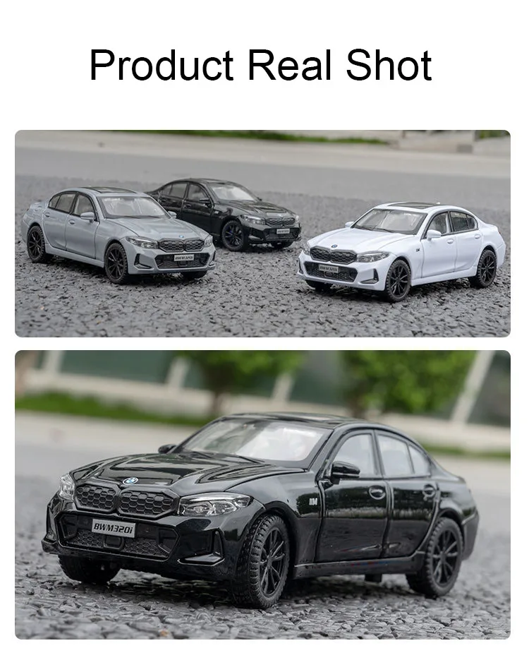 1:32 M4 320I Simulation Auto Modell Spielzeug Metall Diecast Türen Geöffnet Sound Licht Zurückziehen Gummi Reifen Ornament Fahrzeuge für Kinder – Detail 17
