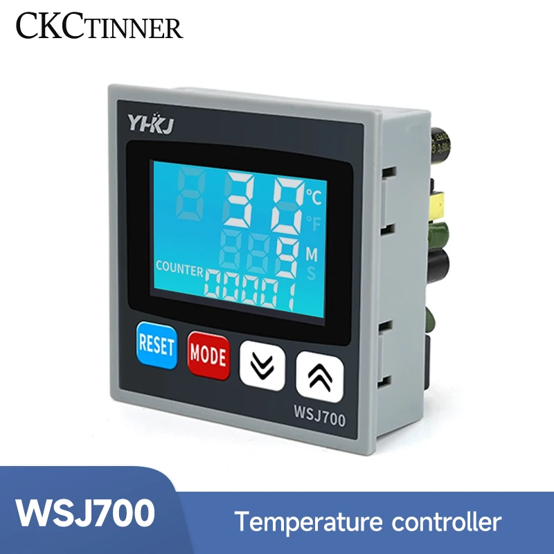 WSJ700 Temperature Controller Multifunctional Automation Thermostat Universal Input 100-240VAC Timer Counting Relay / SSR Output