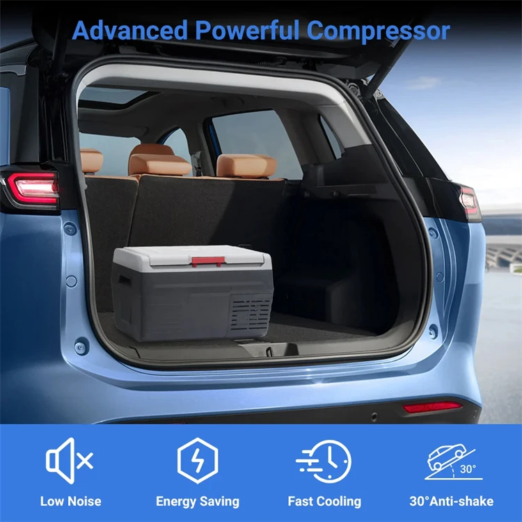 الأسهم في الخارج قائمة بذاتها تيار مستمر 12 فولت ثلاجة تخييم صغيرة ثلاجة محمولة صغيرة