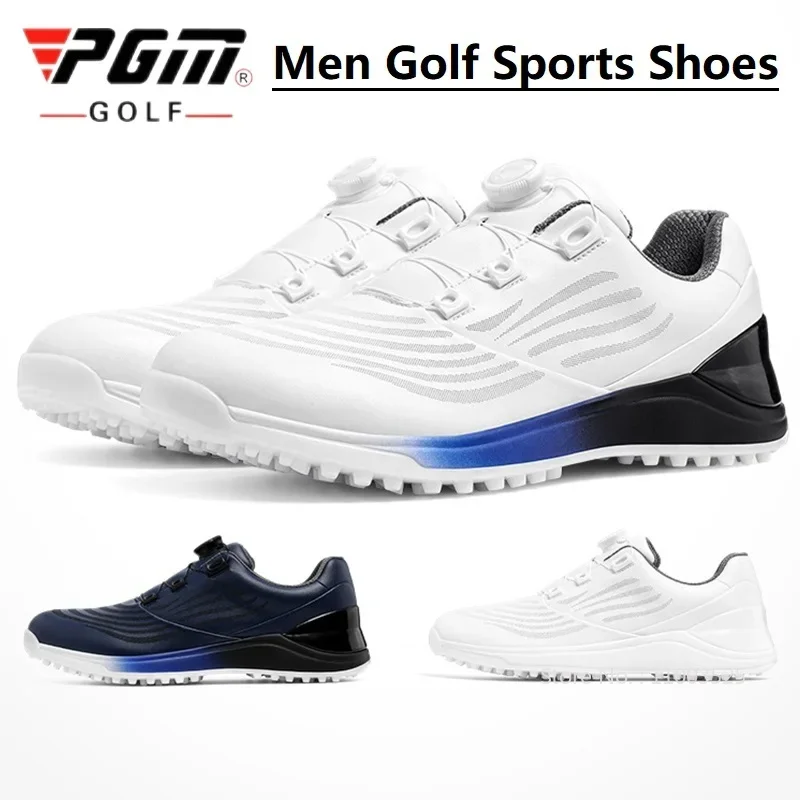 

Pgm Men Golf Shoes Microfiber Leather Waterproof Golf Training Sneakers Casual Male Walking Footwear Anti-Slip Sports Shoes