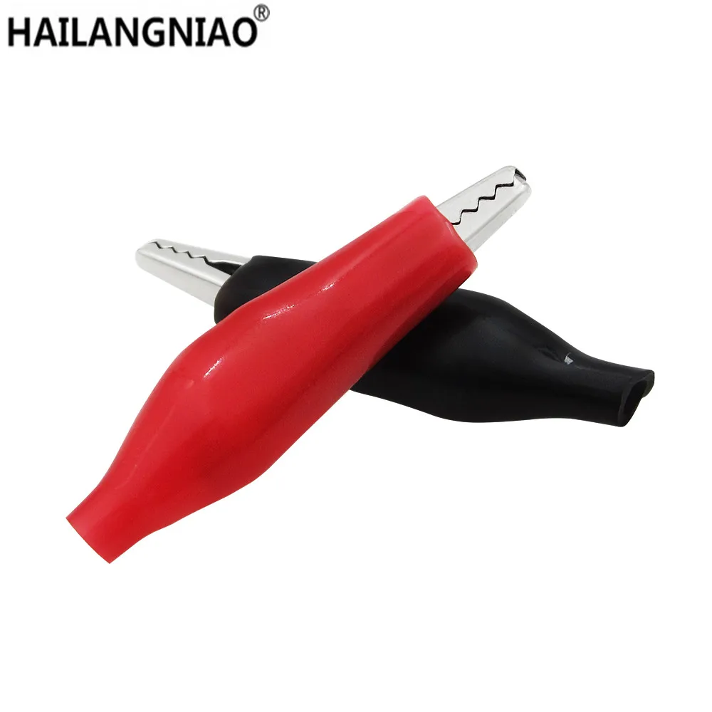 Hot Sales 10Pcs Small Crocodile Clip/Alligator Clip 2.8cm Black and Red Sheath Clip Power Clamp Test Clip( 5Pcs Red+5Pcs Black)