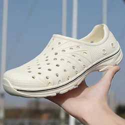 Summer Men Sandals Light EVA Men's Casual Shoes Hole Shoes Clogs Lovers Home Garden Outdoor Male Beach Flat Slippers Big Size