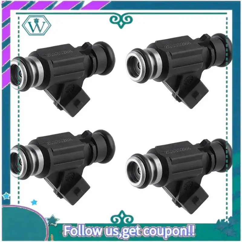 AA92-4PCS Fuel Injector Nozzle 25335288 For Mercury Mariner 40HP-60HP Outboard 2-Stroke 2002-2006 Replacement
