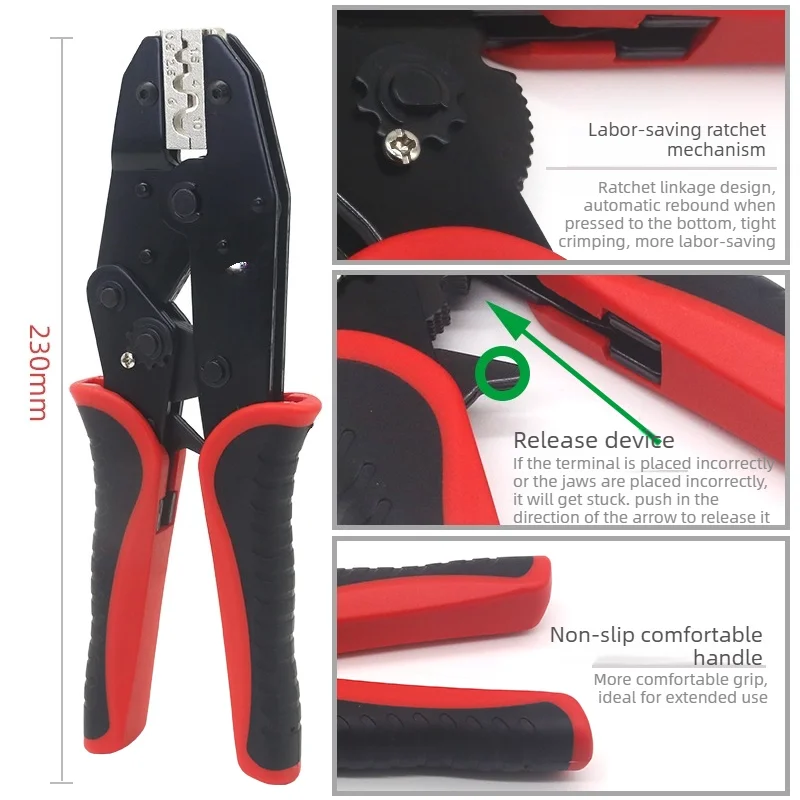 CLD Terminal Crimping Pliers Kit for VE Pin OT/UT/C45 Pin Blade Terminal Export Grade Industrial Electrical Wiring Crimp Tool
