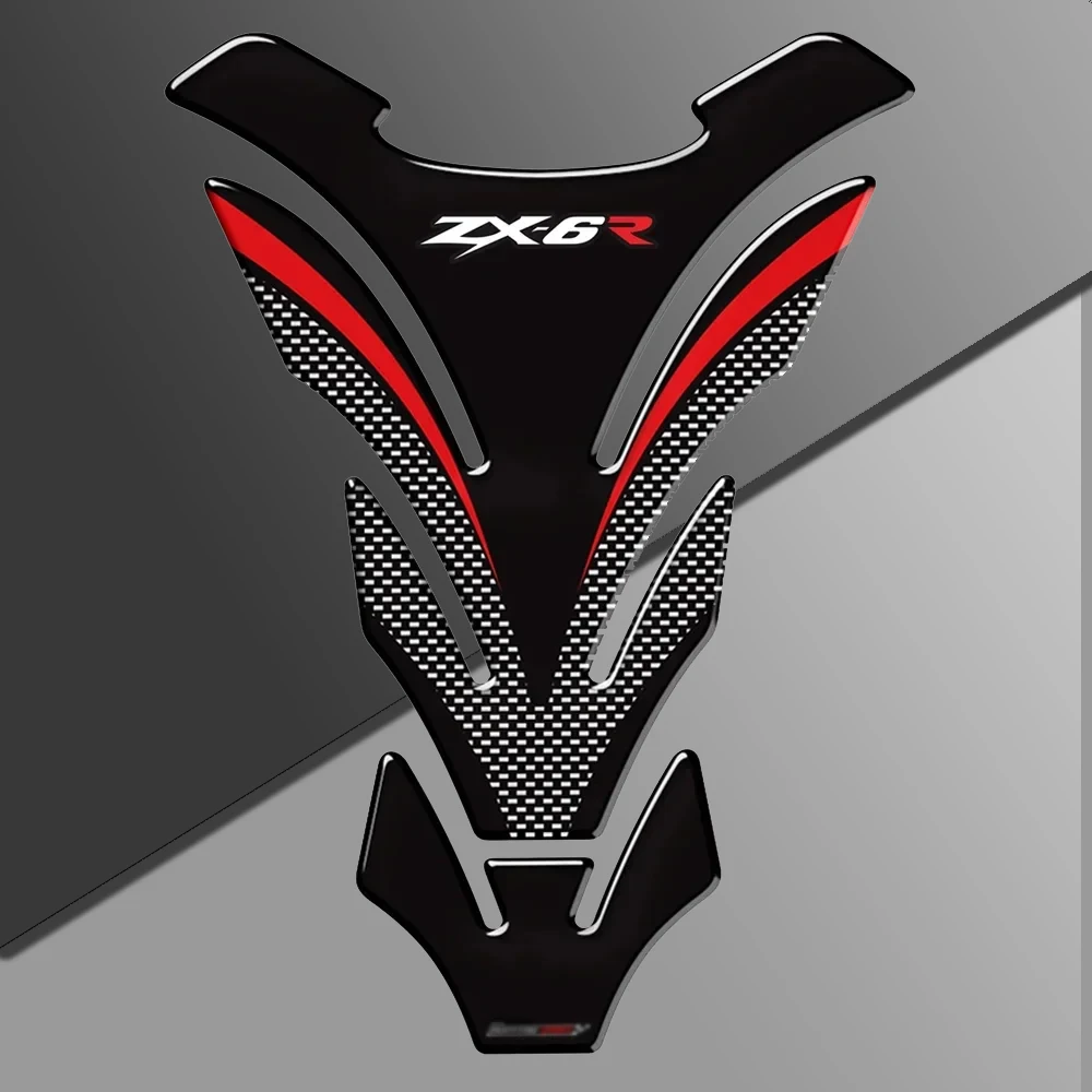 

For Kawasaki ZX6R ZX-6R ZX-6RR Tankpad 3D motorcycle carbon fiber texture fuel tank pad sticker protection kit sticker